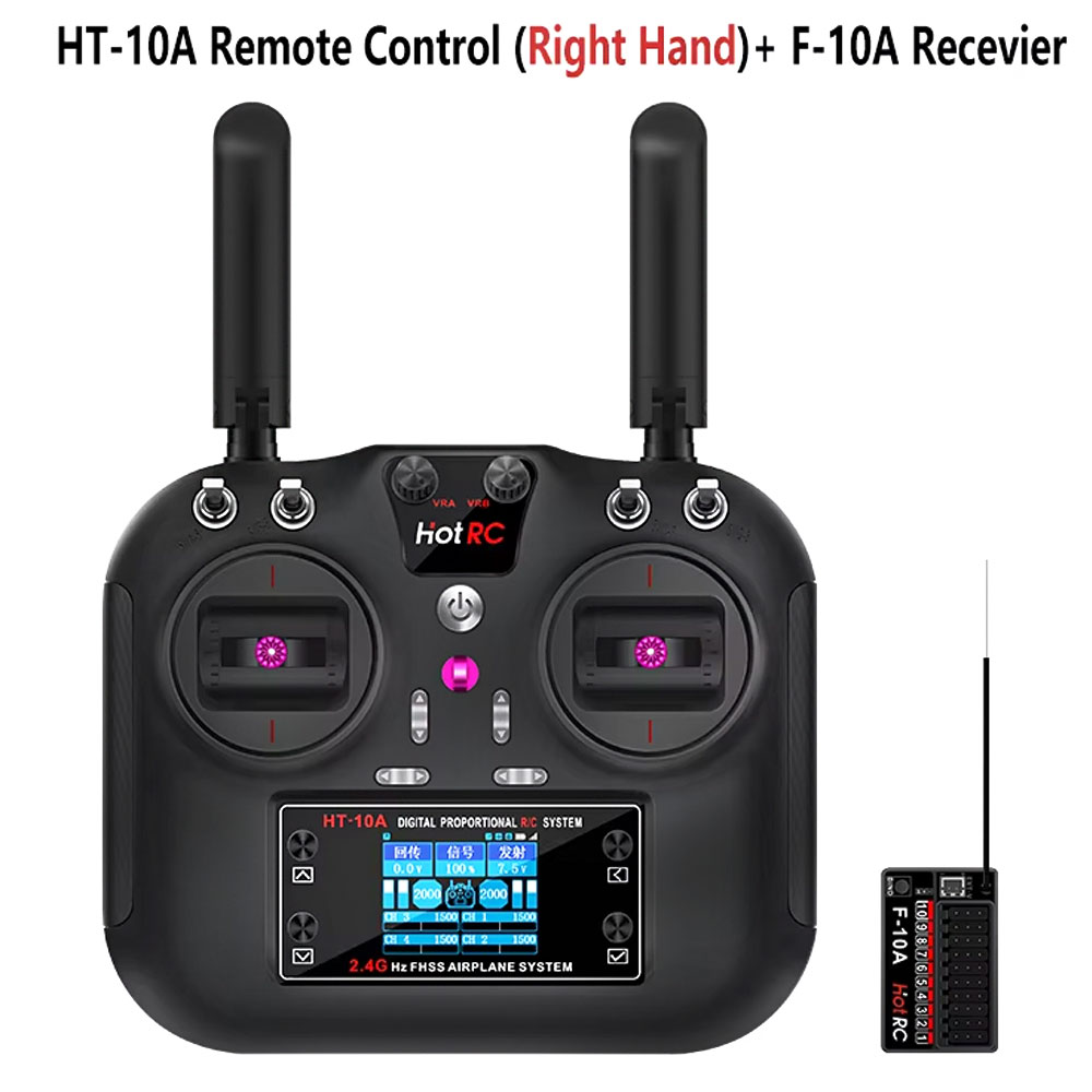 Plane Drone Rc - Transmissor Hotrc HT-10A 2.4G 10CH com