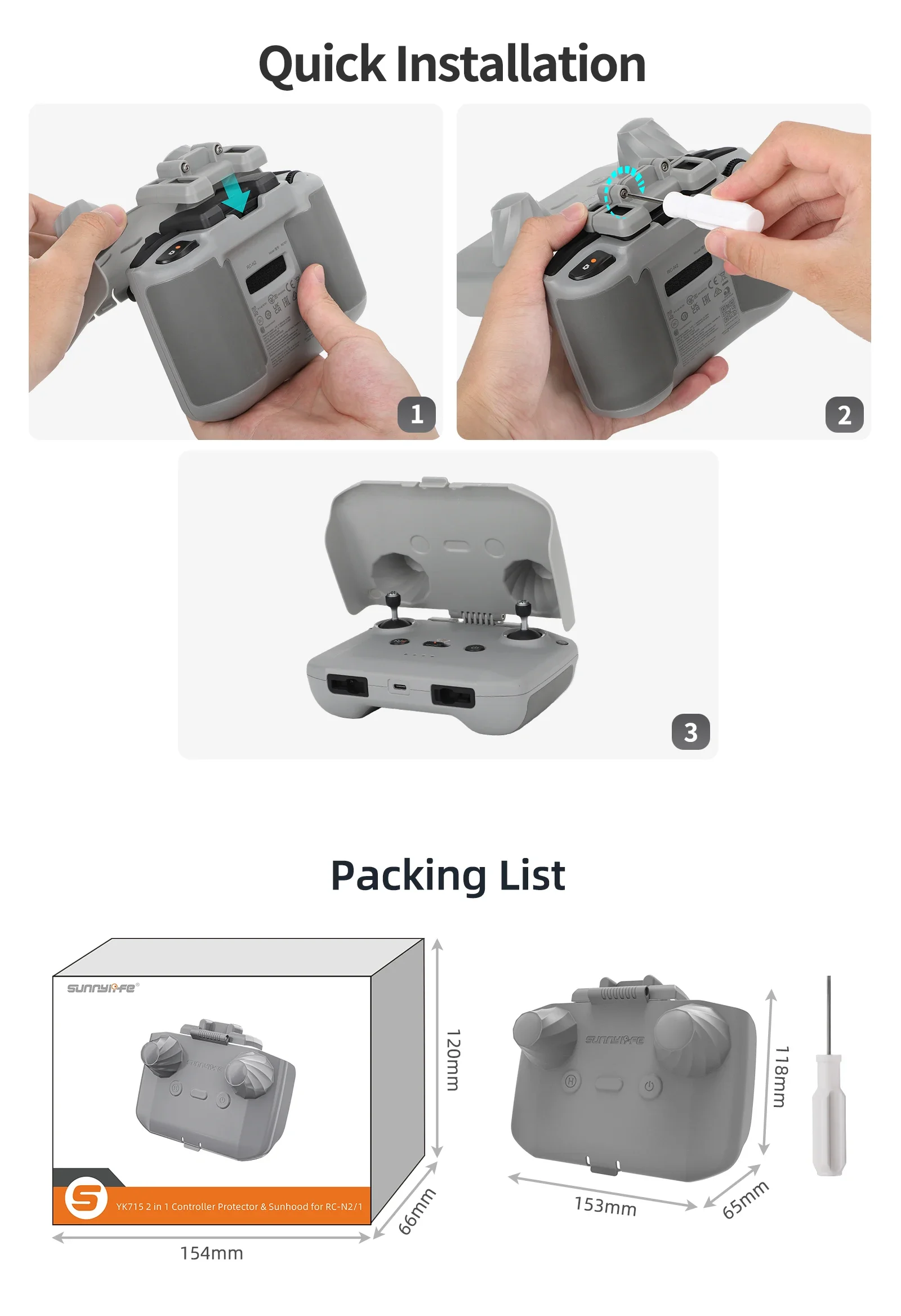 2 em 1 controlador protetor su - Drone Dji Rc N3 avaliação e preço