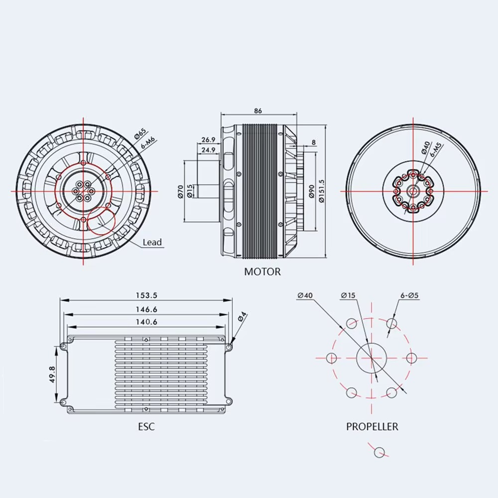Motor Servo Grande U15XL KV38  - Brushless Motor avaliação e preço