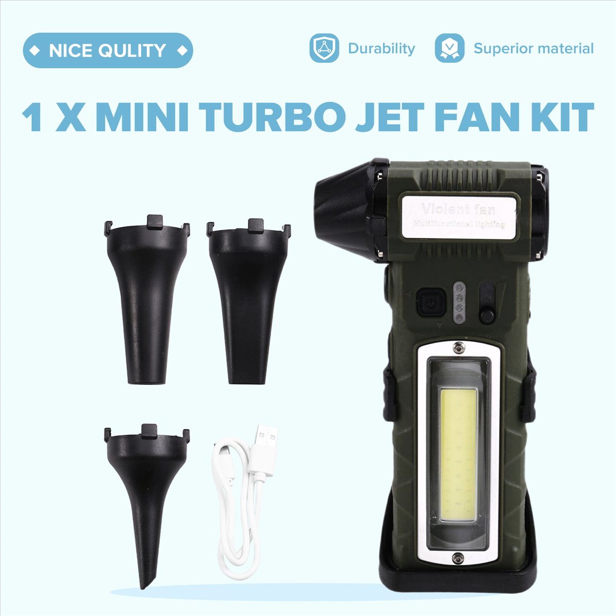 Ventilador Turbo Portátil AT59 - Brushless Motor avaliação e preço