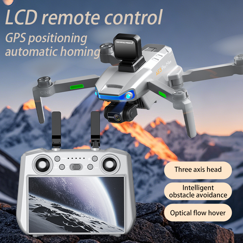 Ae3 pro max novo lcd sc gps dr - Drone Rc Helicopter With Camera avaliação e preço