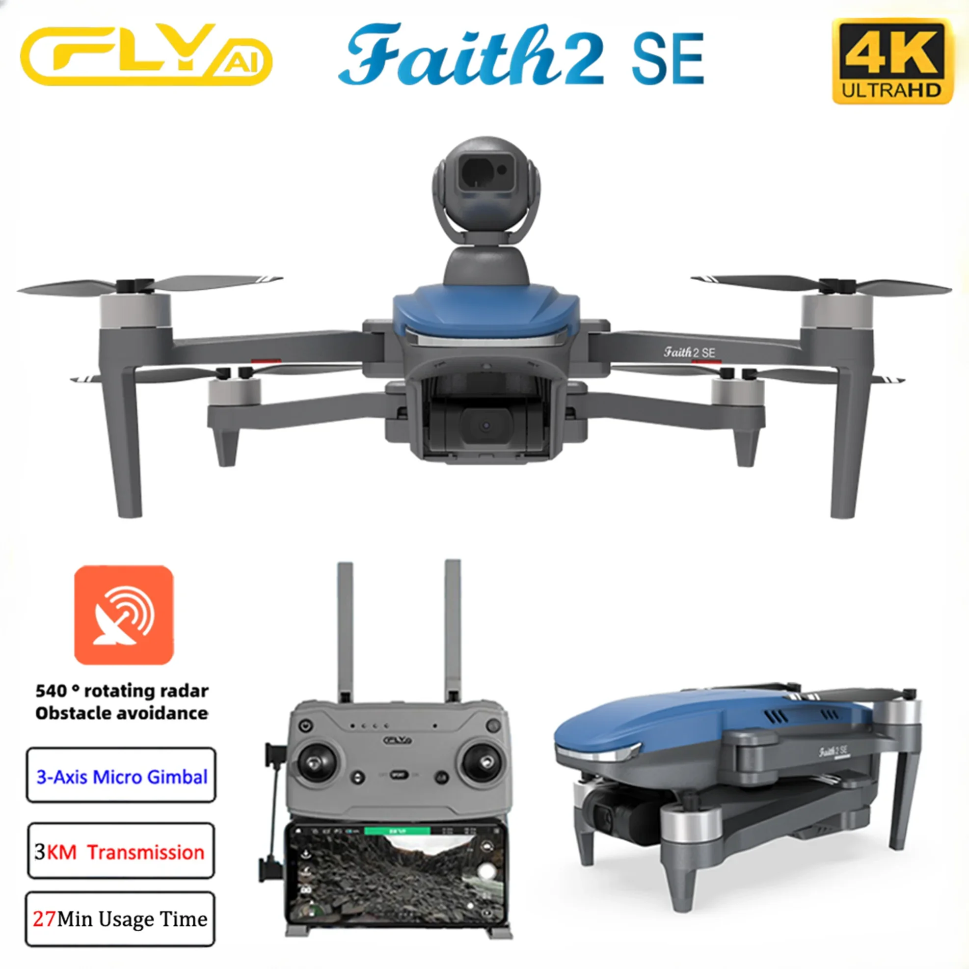 Fé 2 SE com 540 °   Evitar obs - Drone F22 Rc avaliação e preço