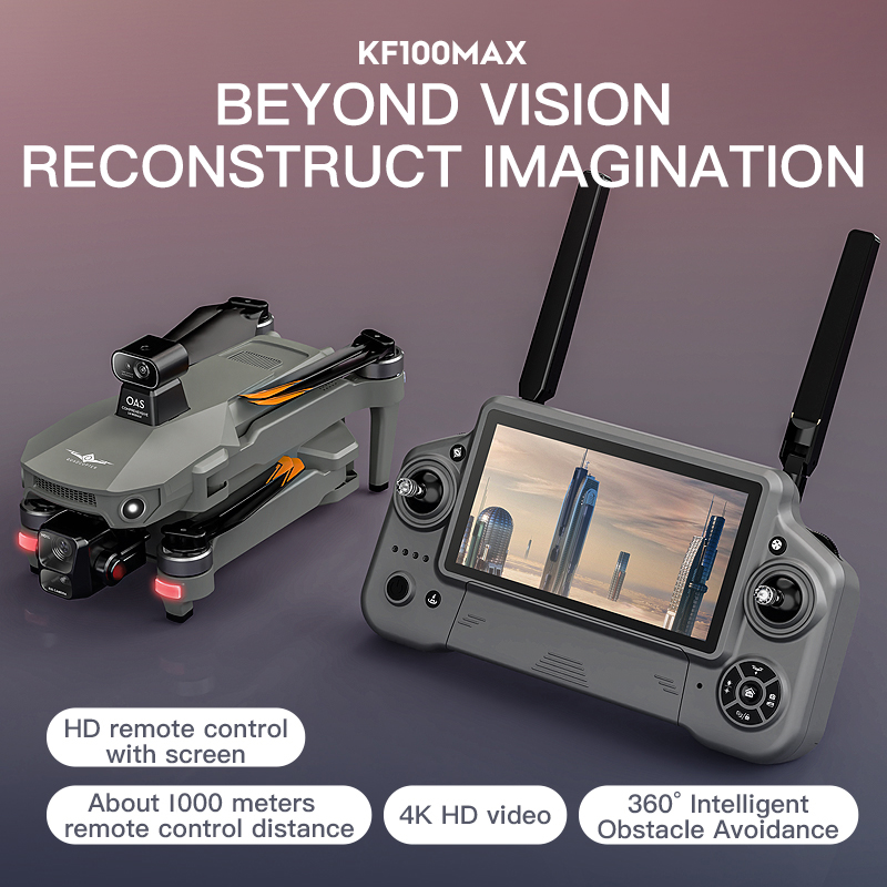Kf100 max gps drone 4k câmera  - Drone Rc Helicopter With Camera avaliação e preço