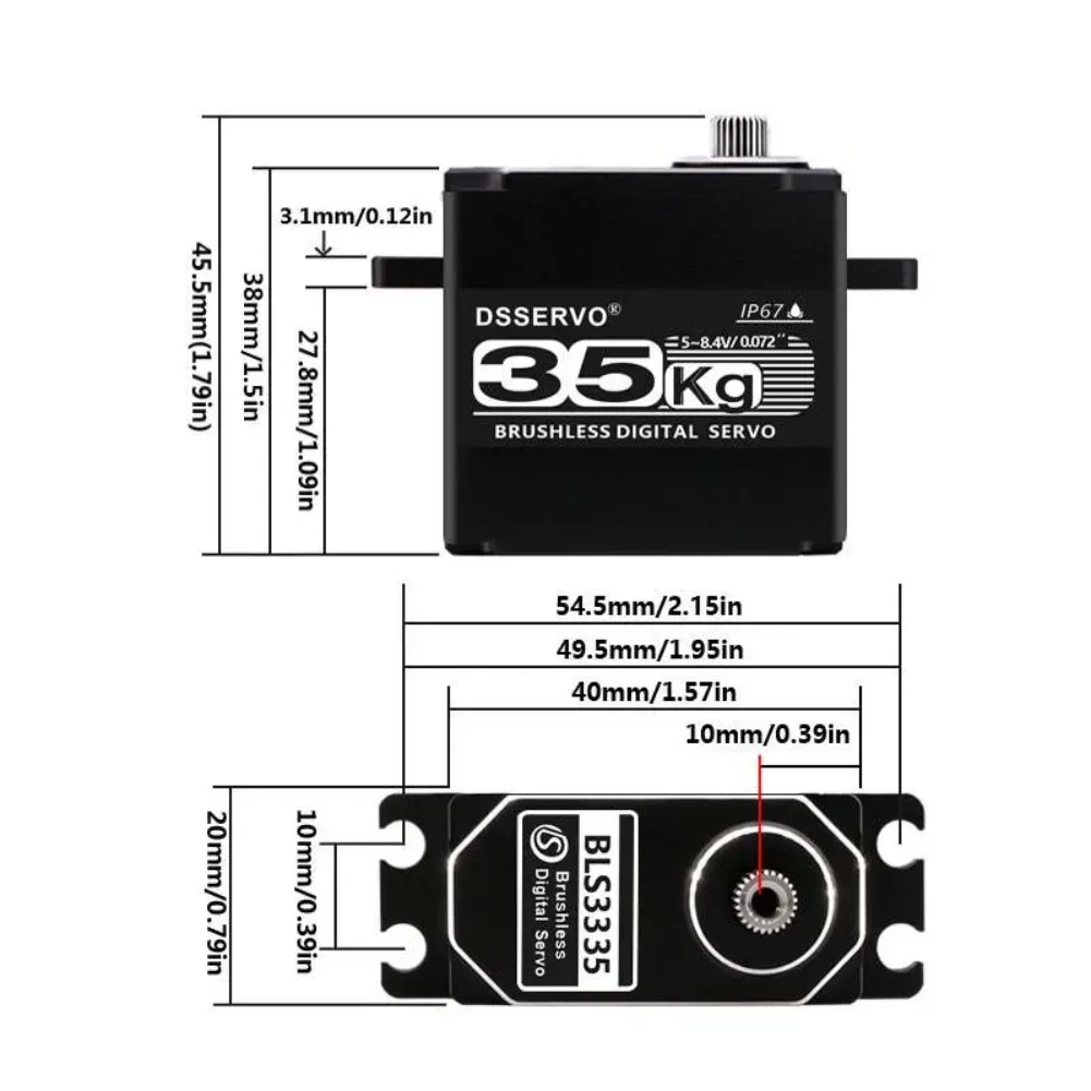 35kg bls3335 servo motor digit - Plane Drone Rc avaliação e preço