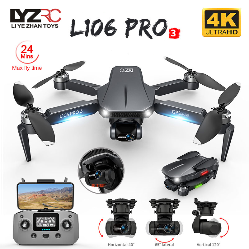 L106 Pro 3 Drone 5G WIFI FPV D - Drone Rc Helicopter With Camera avaliação e preço